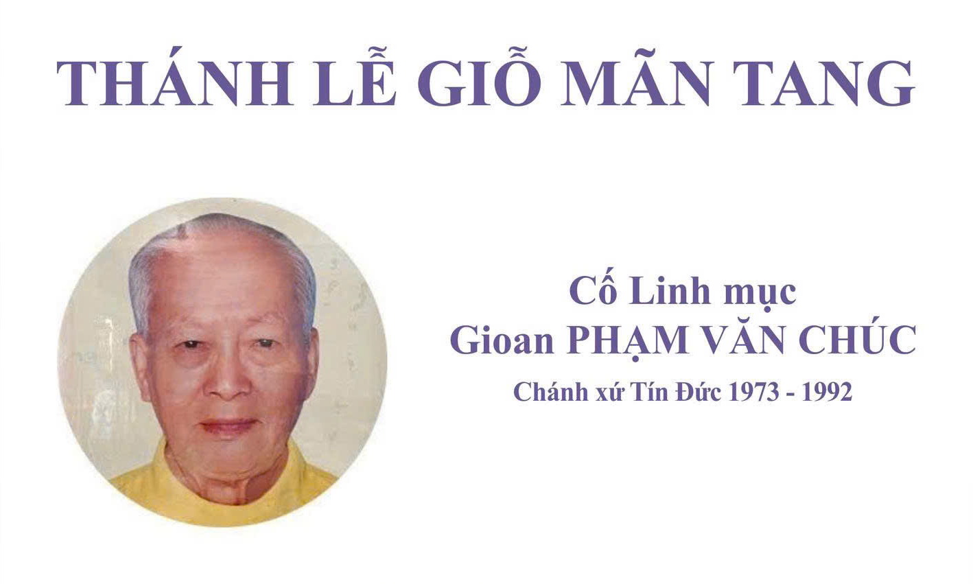 Gx. Tín Đức: Thánh lễ giỗ mãn tang Cha cố Gioan Phạm Văn Chúc