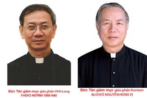 Tân Giám mục Gp Kontum và tân Giám mục Gp Vĩnh Long