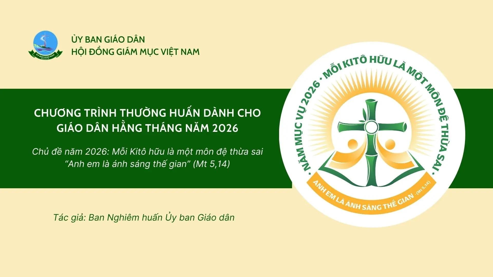 Ủy ban Giáo dân giới thiệu chương trình thường huấn dành cho giáo dân hằng tháng năm 2026